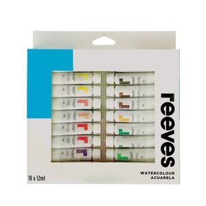 SET ACUARELAS REEVES x 18 COLORES POMO 12ML