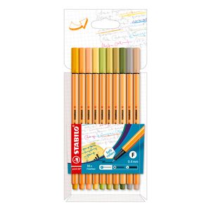 MICROFIBRA STABILO POINT 88 WALLET x 10 COLORES 2022