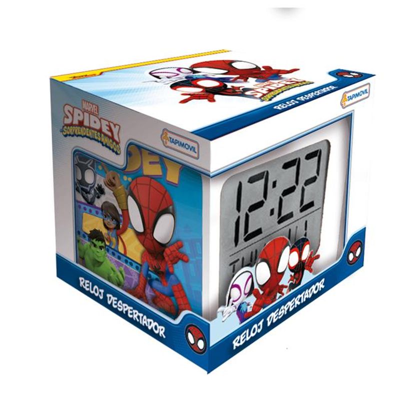 RELOJ SPIDERMAN DESPERTADOR CON LUZ Y SONIDO Tomy