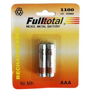 PILAS RECARGABLES FULLTOTAL AAA 1100Mah x 2 BC