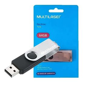 PEN DRIVE MULTILASER TWIST USB 2.0 64GB