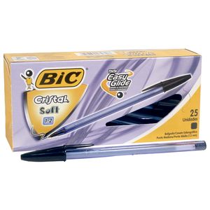 BOLIGRAFO BIC CRISTAL SOFT DESLIZA + 1,2mm.NEGRO