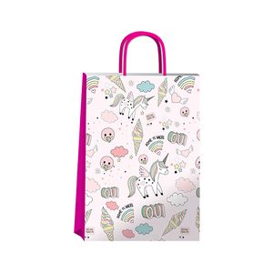 BOLSA DE PAPEL UNICORN C/MANIJA 22x10x30