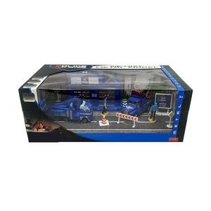 ESTACION DE POLICIA CON VEHICULOS Y ACCESORIOS. 37cm.