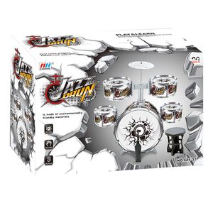 BATERIA MUSICAL JAZZ DRUM 5 CUERPOS CON BANCO 65cm.
