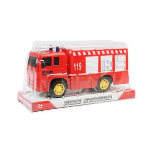 CAMION BOMBERO FIRE STATION FRICCION BURBUJA 25cm.