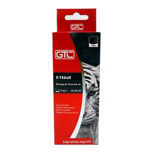 BOTELLA GTC P/EPSON E-T664 NEGRO 100ML