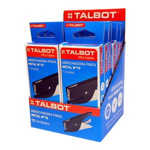 ABROCHADORA TALBOT PINZA METAL N°10 NEGRO/PLATA