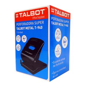 PERFORADORA TALBOT METAL SUPER 40 HOJAS NEGRO