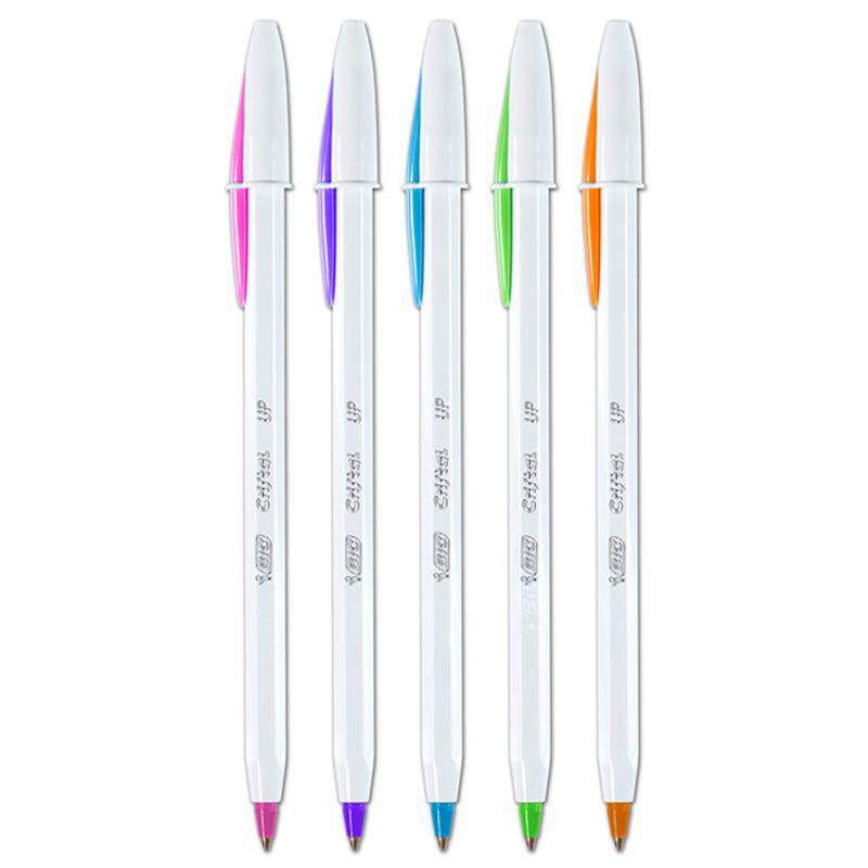 8 Boligrafos Cristal Up Bic Surtidos