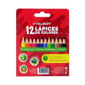 LAPICES COLORES TALBOT ECO x 12 CORTOS