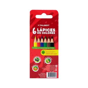 LAPICES COLORES TALBOT ECO x 6 CORTOS