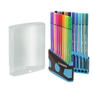 MARCADOR STABILO PEN 68 COLOR PARADE ESTUCHE x 20 CELESTE