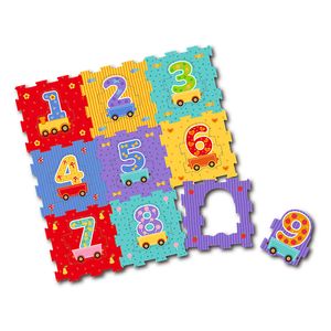 PISO GOMA EVA TALBOT TRENES Y NUMEROS x 9U. 30,5x30,5x1cm.