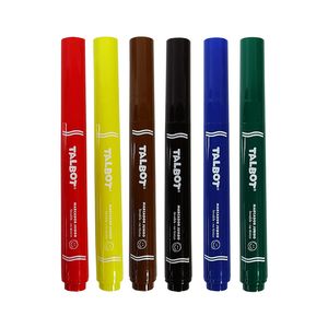 MARCADOR TALBOT JUMBO MAX AL AGUA ESTUCHE x 6 COL.