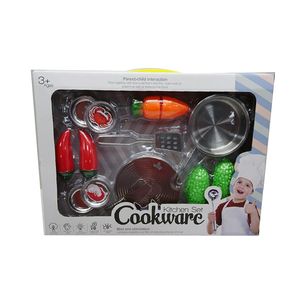 SET DE COCINA METAL CON ACCESORIOS Y VEGETALES