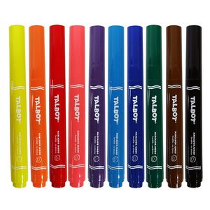MARCADOR TALBOT JUMBO MAX AL AGUA ESTUCHE x 10 COL.