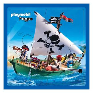 ROMPECABEZAS 16x16 PLAYMOBIL PIRATAS 4 PZAS. EN CAJA