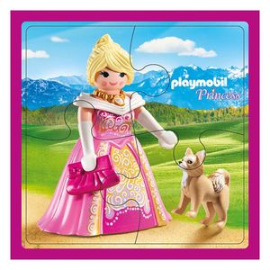 ROMPECABEZAS 16x16 PLAYMOBIL PRINCESAS 4 PZAS. EN CAJA