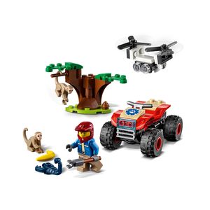 BLOQUE LEGO CITY CUATRICICLO RESCATE FAUNA SALVAJE 74pzas