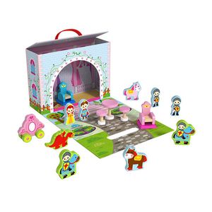 PLAY SET TOOKY TOY DE MADERA MALETIN PRINCESAS