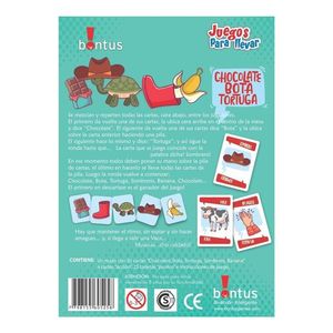 JUEGO DE CARTAS BONTUS PARA LLEVAR CHOCOLATE BOTA TORTUGA