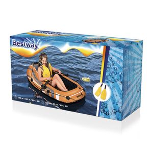 SET DE BALSA BESTWAY BOTE INFLABLE HYDRO FORCE 155 X 97 CM.
