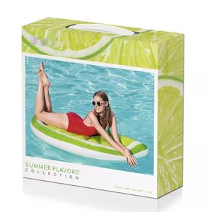 FLOTADOR INFLABLE BESTWAY MEDIA LIMA 171 X 89 CM.