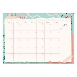 ORGANIZADOR MENSUAL LINEAS 29,7x21cm. 56hjs.