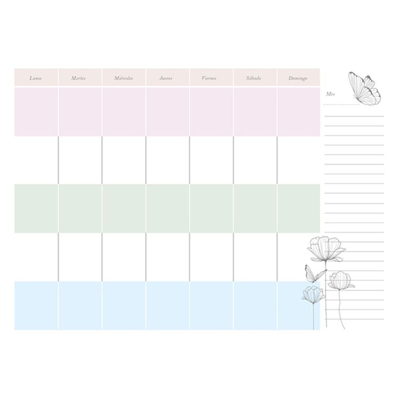 ORGANIZADOR MENSUAL GOOD MONTH 29,7x21cm. 56hjs. - Tomy