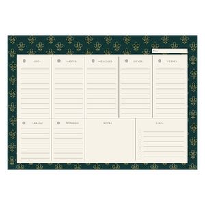 ORGANIZADOR SEMANAL FLOR DE LIZ 29,7x21cm. 56hjs.