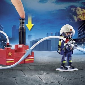 BOMBEROS PLAYMOBIL CON BOMBA DE AGUA
