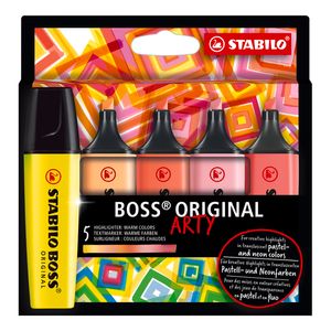 RESALTADOR STABILO BOSS ARTY ESTUCHE x 5 COL. B