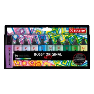 RESALTADOR STABILO BOSS ARTY ESTUCHE x 10 COL. A