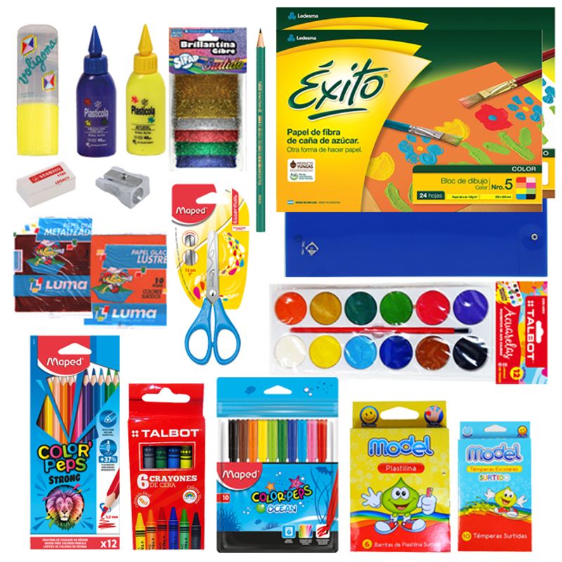 KIT ESCOLAR PRIMARIA BASICO 16 PIEZAS - Tomy