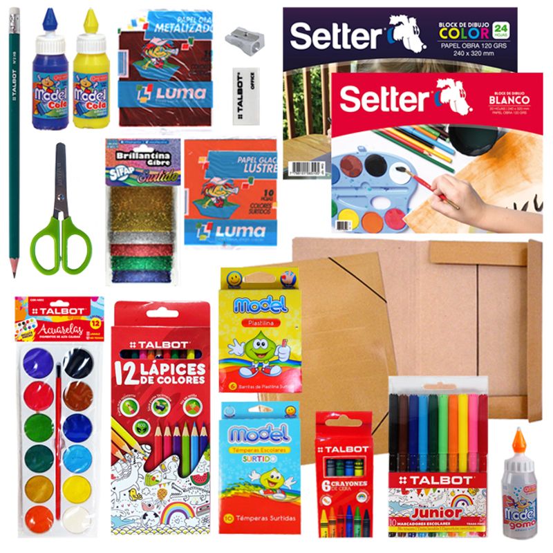 KIT ESCOLAR PRIMARIA BASICO 16 PIEZAS - Tomy