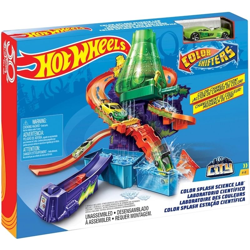 PISTA DE AUTOS HOT WHEELS LABORATORIO CIENTIFICO COLOR SHIFTER Tomy