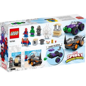 BLOQUE LEGO SUPER HEROES CAMIONES DE HULK Y RINO 110 PZAS.