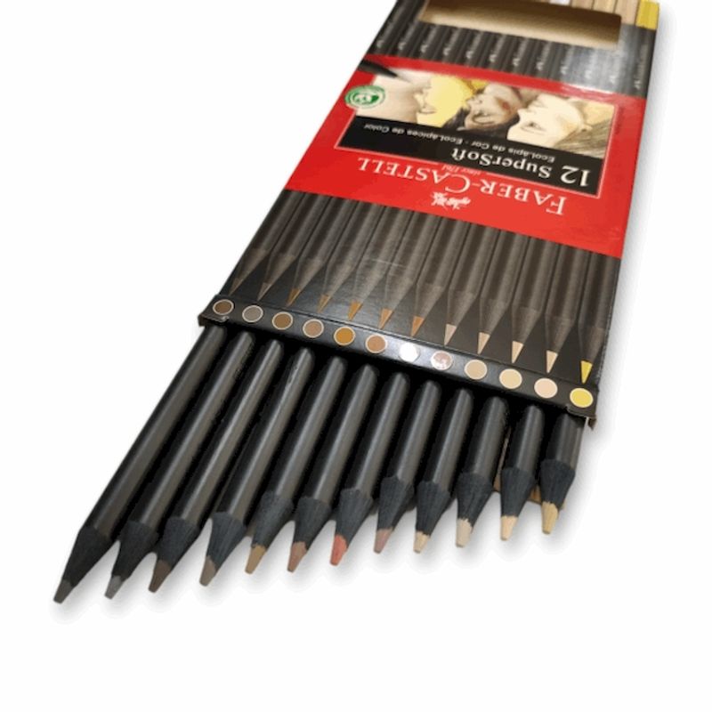 LAPICES FABER CASTELL ECOLAPIZ SUPERSOFT TONOS PIEL X12