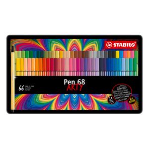 MARCADOR STABILO PEN 68 ARTY ESTUCHE x 66 LATA