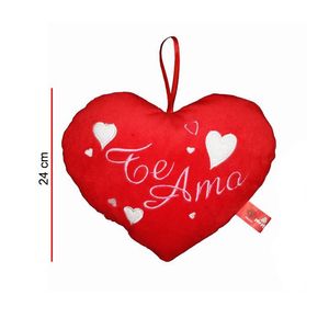PELUCHE AMOR CORAZON ROJO MEDIANO 24 CM.