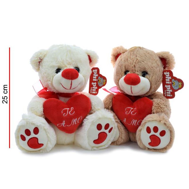 Oso Peluche Con Corazón Te Amo 25 Cm Phi Phi Toys