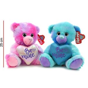 PELUCHE AMOR OSO SENTADO R Y C CON CORAZON 25 CM.