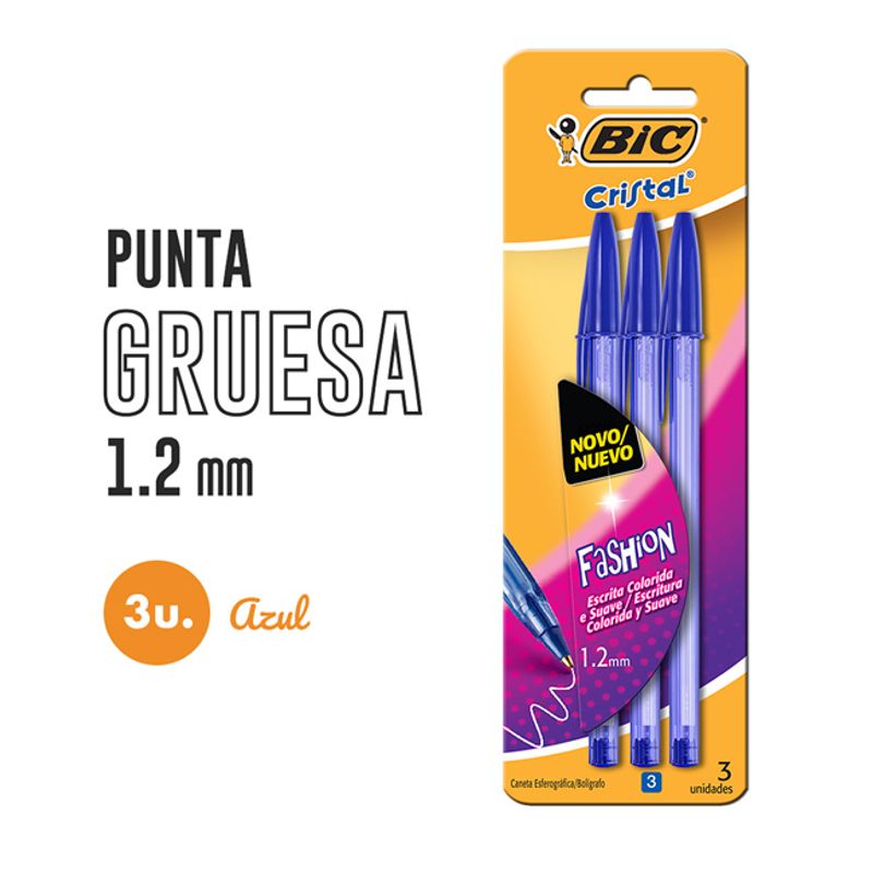 BOLIGRAFO BIC CRISTAL ESCRITURA GRUESA