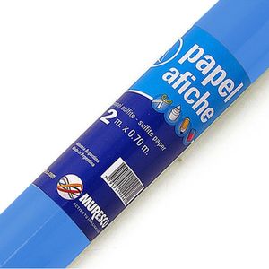 PAPEL AFICHE ROLLO x 2 MTS.CELESTE