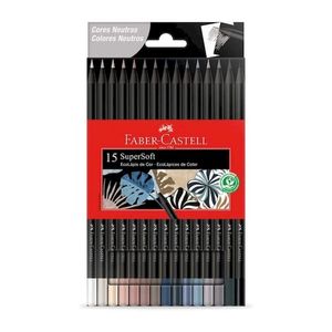 LAPICES FABER CASTELL SUPERSOFT x 15 NEUTROS