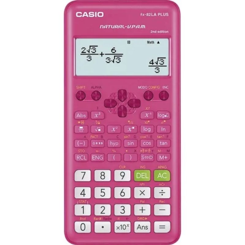 CALCULADORA CASIO CIENTIFICA ROSA FX 82LAPLUS PK 2