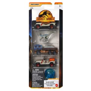 AUTO MATCHBOX JURASSIC WORLD PACK X 5