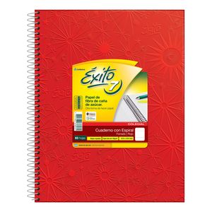 CUADERNO EXITO E7 COLEGIAL C/ESP. 21,7 FORRADO ROJO x 60 RAY.