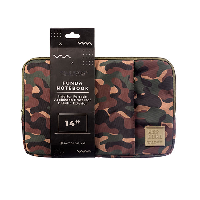FUNDA TALBOT NOTEBOOK 14 PULGADAS CAMO - Tomy